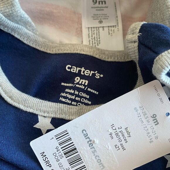 CARTER'S Baby Boy 9M Patriotic Tank Top and Short Set - Picture 5 of 6